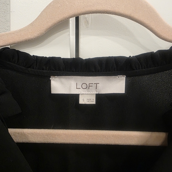 LOFT Ruffle Split Neck Blouse - Picture 3 of 3
